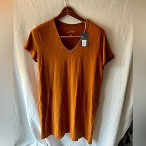 Universal Thread Brown / Rust T-Shirt Dress XL V Neck New with Tags